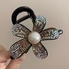 Luxo Leve Full Diamond Elegante Flor Bico de Pato All-match Pérola Moda Clipe Lateral Clipe para Franja Penteado Lateral Clipe Tubarão