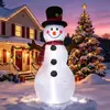 Boneco de Neve Inflável de Natal 1,2m Modelo Ornamento Iluminação LED Decorações para Festa de Reunião no Quintal Externo