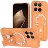 Adequado para Capa de Celular Magnética Tipo Pele para Xiaomi 17Pro e Capa Protetora com Suporte para Xiaomi Pocox8Promax