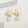 Brincos de Pérola com Doze Deuses Florais Brinco Exclusivo do Deus Flor Guardião Design de Luxo Leve Nicho Brincos Novo Estilo Chinês Joias de Estilo Nacional