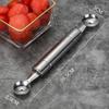 Aço Inoxidável Fruta Esculpida Bola Cavadora Multiuso Gadget Criativo Colher Cavadora de Bolas Faca Esculpida Cavadora de Bola de Sorvete