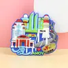 Ímãs de geladeira macios de PVC personalizados para museus, atrações turísticas culturais e criativas, ímãs de geladeira de cidades e lembrancinhas de viagem personalizadas