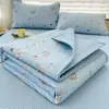 Juego de tres piezas de colcha de algodón 100% Clase A, apto para todas las estaciones, sábana acolchada de algodón puro estilo ins, pieza individual para colchón de dormitorio de estudiante