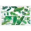 Pegatinas de pared con diseño de hojas de tortuga y plantas tropicales de estilo nórdico, decoración del hogar verde y fresca, autoadhesivas, MG9040