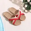 Venta al por mayor de fábrica sandalias de lino de verano para el hogar nuevas de algodón y lino suela suave para el hogar piso de madera eva sandalias para parejas invierno