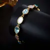 Pulseras Populares de Cristal Europeas y Americanas Transfronterizas, Pulseras de Empalme Geométrico de Lujo Ligero y Gama Alta para Mujeres al por Mayor
