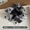 Goma para el pelo de malla con lazo de lunares estilo coreano para mujer, Cuerda para el pelo de estilo perezoso para coleta baja, Goma elástica para moño