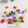 Cuentas Acrílicas de Letras Inglesas de Agujero Grande de Colores Material para Cadena de Teléfono Móvil Hecha a Mano DIY Joyería con Cuentas Pequeños Accesorios