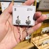 Aretes Serie Copo de Nieve Atmósfera Otoño e Invierno para Mujer 2024 Nuevo Diseño Nicho Aretes de Clip para Oreja de Alta Gama