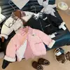 Ropa exterior para niños, unisex, otoño e invierno, forro polar, engrosada, cálida, acolchada, chaqueta de algodón impermeable, ropa de algodón para bebé