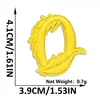 Mil Victorias Pluma Amarilla Letra Número Bordado Parche de Tela Adhesivo Termofusible Ropa Zapatos Sombreros Accesorios Parche Decorativo Termoadhesivo