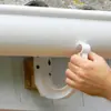 Canaleta semicircular de PVC resistente a la intemperie, a los rayos UV, ecológica y duradera para el drenaje de techos de edificios 5 pulgadas Soporte de gancho para canalón