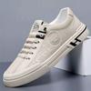 Nuevos Zapatos Deportivos Casuales de Malla Transpirable en Relieve Zapatos de Hombre Blancos Modernos para Combinar con Todo 2025 Verano Zapatos de Skate para Hombre