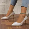 Tacones altos talla grande de 35-43 yardas 41 nuevos de 8-10 cm de tacón de aguja poco profundo sexy para discoteca zapatos profesionales 42