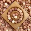 Raiz de Bodhi Esculpida Margarida Lírio-do-vale Coração Torrado no Carvão Osmanthus Pulseira DIY Pingente Acessórios Culturais Contas de Buda Joias