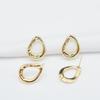 Material de brinco de pino de prata esterlina S925 com preservação de cor 14K ouro estilo barroco acessórios faça você mesmo material de brinco feito à mão atacado