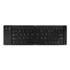 Nuevo teclado Bluetooth plegable doble transfronterizo, inalámbrico, ultradelgado, recargable, portátil para teléfonos móviles, tabletas y iPads, adecuado para uso empresarial y de oficina