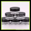 Caja redonda negra 2.5G caja redonda de maquillaje botella de mascarilla para labios caja de polvos 2.5ml caja de sombras de ojos caja de muestras de crema caja de ungüentos
