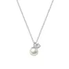Collar Minimalista Francés de Perla y Circonita para Mujer Plata de Ley S925 Diseño de Nicho Cadena Elegante para Clavícula Accesorios de Alta Gama