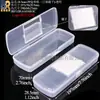 Caja de plástico para bastoncillos de algodón caja cosmética de PP rejilla simple doble caja de embalaje para bastoncillos de algodón de lápiz labial caja de almacenamiento para desmaquillante