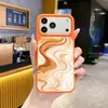 Funda para Teléfono de Mármol Fluido Más Vendida Transfronteriza para Apple 18Pro Modelo Nuevo con Ventana Grande, Funda de Silicona Líquida Estilo Ins