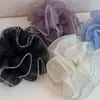 Goma de Pelo Oversize Estilo Coreano para Mujer, Diadema de Malla de Gasa de Doble Capa, Diadema de Color Sólido, Accesorio para el Cabello