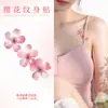 Pegatinas de Tatuaje de Flor de Cerezo Rosa para Mujeres, Impermeables y de Larga Duración, Hada para Clavícula y Muñeca, Frescas y Dulces, Pintadas con un Toque de Alta Gama