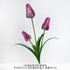 3 botões de tulipa artificiais, flores artificiais, flores artificiais de seda, decorações de arranjos florais para locais de casamento, salões de cerimônia e decoração de sala de estar