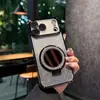 Adecuado para iPhone 17 Pro Max Espejo de Maquillaje con Brillo Soporte Magnético Funda para Teléfono Móvil Apple 16 Cubierta Galvanizada Anti-Caídas