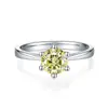 Comercio electrónico transfronterizo suministro directo plata de ley s925 Zhou Jia seis garras 1/2 quilate moda ins clásico anillo de compromiso diamante Moissan