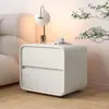 Mesa de Cabeceira de Madeira Maciça 2026 Novo Modelo Simples Moderno Pequeno Luxo High-End Estilo Creme Quarto Casa Armário de Cabeceira