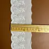 Borde de Encaje de Fábrica en Stock Borde de Encaje de Algodón 7cm Bordado Perforado Poliéster-Algodón Accesorios para Ropa DIY