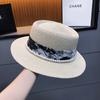 Chapéu Francês de Aba Reta com Design de Pérolas e Chapéu de Palha Versátil para Viagens de Verão e Férias Chapéu de Sol para Praia para Mulheres