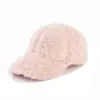 2026 Inverno Novo Chapéu de Bico de Pato Feminino, Chapéu de Inverno Quente para Proteção das Orelhas ao Ar Livre, Boné de Baseball com Pelo de Ovelha Cacheado, Chapéu de Inverno Feminino