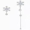 Amor de país nevado nuevo de invierno ~ pendientes asimétricos de borla, copo de nieve, piedra lunar, alta gama, pendientes de lujo, temperamento