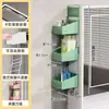 Armario con Espejo para Baño Estante Artefacto de Almacenamiento Lateral Sin Taladro Junto al Armario del Baño Estante para Almacenamiento de Cosméticos Vaso para Enjuague Bucal