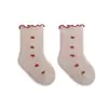 Calcetines para Bebé Recién Nacido con Aberturas Amplias y Sueltas Que No Aprietan los Pies, Calcetines para Bebé Niña con Bordes Fruncidos, Calcetines de Algodón de Caña Media de Princesa