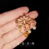 Boda china DIY accesorios hechos a mano abanico feliz de la novia estilo antiguo abanico redondo decoración colgante borla material taza de té
