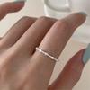 Anillo liso de plata de ley 925 para mujer, estilo nicho ligero de lujo de alta gama, estilo frío ins, anillo que no se desvanece