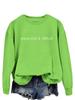Sudadera Suelta de Manga Larga con Cuello Redondo, Letra 'Amazon Wish', Redonda, Europea y Americana, Cara Cara, Costosa, Difícil