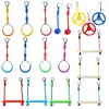 Equipamiento Sensorial para Entrenamiento Físico Infantil: Anillos, Barras Horizontales, Cuerdas de Escalada, Accesorios para Columpios, Cuerdas Deportivas para Exteriores de Jardín de Infancia