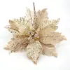Flores Navideñas de Gran Venta Transfronteriza Suministros para Decoración del Hogar Navideño Flores de Polvo de Malla Accesorios para Decoración del Árbol de Navidad Artificial