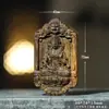 Vietnam Nha Trang Madera de Águila Tallada Colgante de Samantabhadra Estilo Chino Adorno de Mano