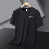 2026 Nueva Moda de Verano para Hombre Camiseta de Manga Corta con Cuello Redondo de Seda de Hielo Top Deportivo Casual para Correr para Hombre