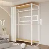 Arara de Roupas de Chão Guarda-Roupa Aberto para Quarto Prateleira de Metal Aço para Hall de Entrada Prateleira de Armazenamento de Roupas para Pendurar Montagem