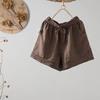 Sudeste Asiático Cruzamento Primavera e Verão Estilo Retrô Shorts Casuais Cintura Elástica Tamanho Grande Soltos Emagrecimento Cor Sólida Calças de Perna Larga
