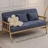 Sofá escandinavo de madera maciza para apartamentos pequeños, de dos o tres plazas, para salas de estar y tiendas de ropa, sofá de tela moderno minimalista japonés e italiano
