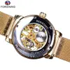 Una generación de relojes Forsining calientes de comercio exterior huecos para hombre relojes mecánicos para hombre relojes para hombre relojes para hombre correa de malla