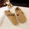 Pantuflas de Piel Baotou para Mujer 2026 Otoño/Invierno Nuevas Elegantes para Exteriores Tacto de Alta Gama Pantuflas de Algodón sin Cordones con Felpa
