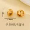 Nuevas cuentas espaciadoras de calabaza huecas estilo chino plata 925 chapada en oro hechas a mano para pulsera de cuerda manual DIY, collar, cuerda de tejer, accesorios de joyería de plata